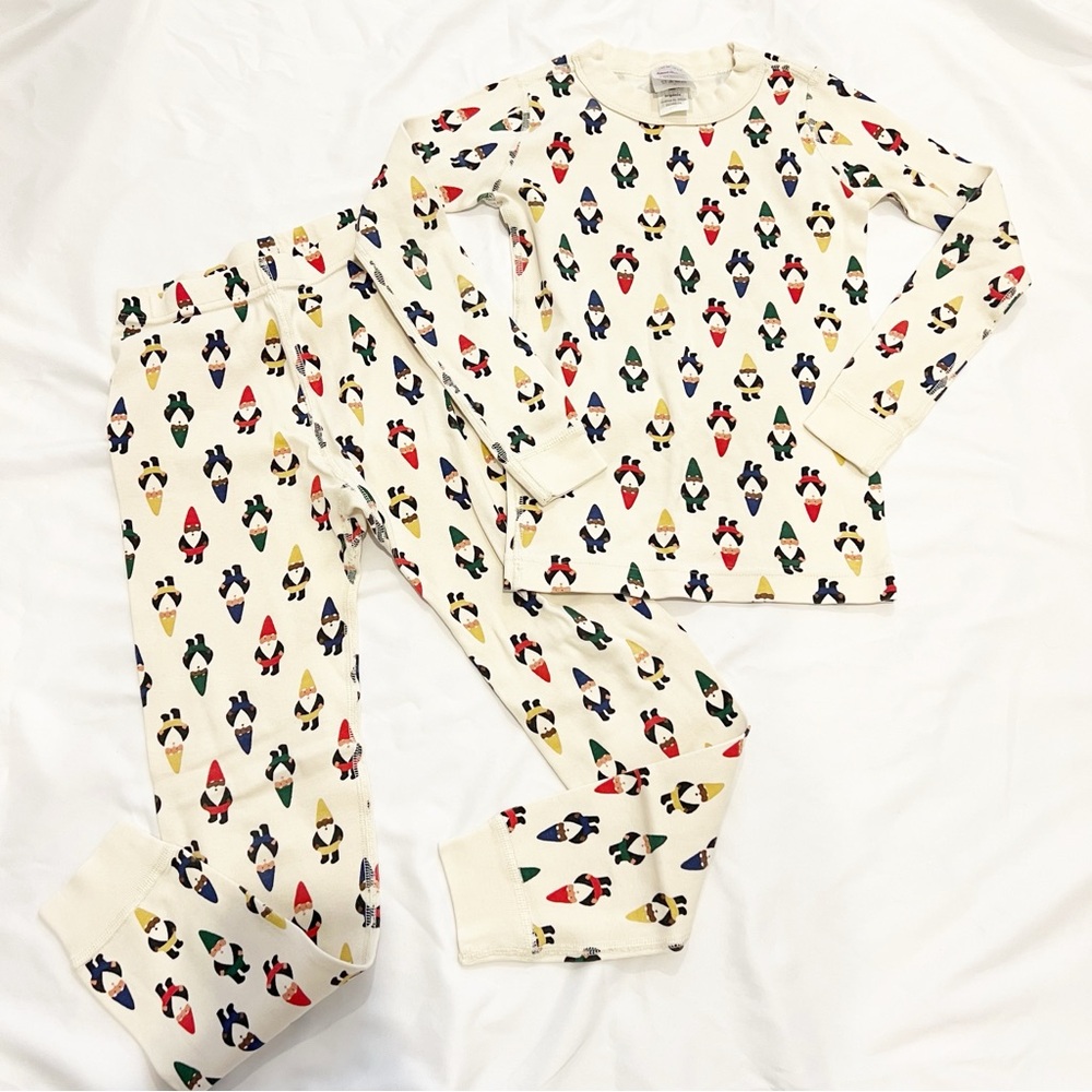 Hanna Andersson Holiday Pajamas Rainbow Gnomes Size 6-7